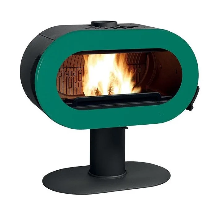 Fifty On Pedestal Mint Yeşili Döküm Odun Sobası